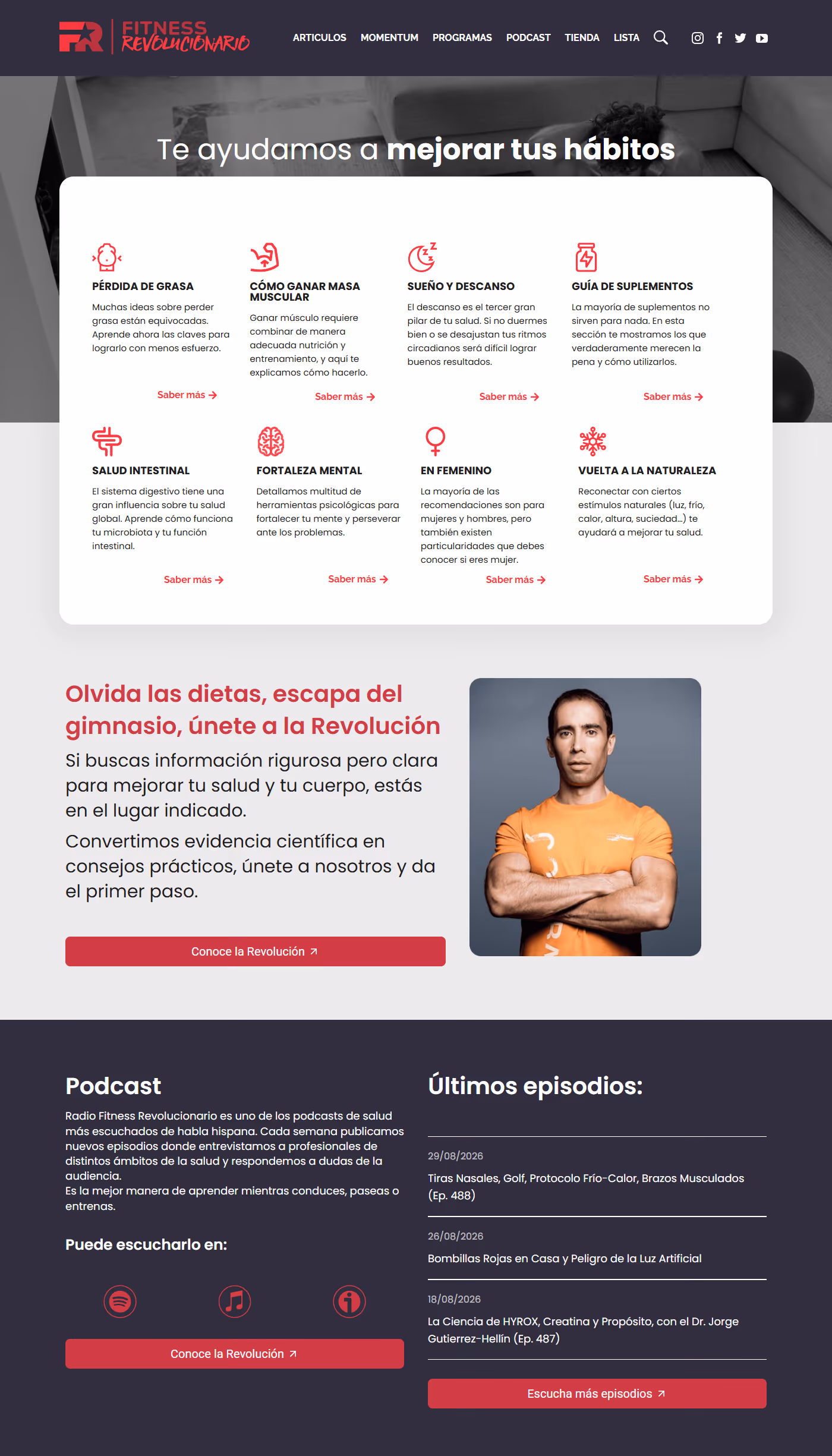 Web de Fitness Revolucionario diseñada por Windsor Sites — Salud y fitness