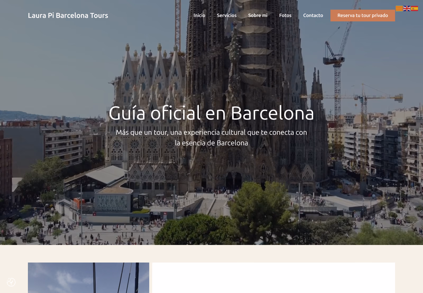 Web de Laura Pi Barcelona Tours, turisme