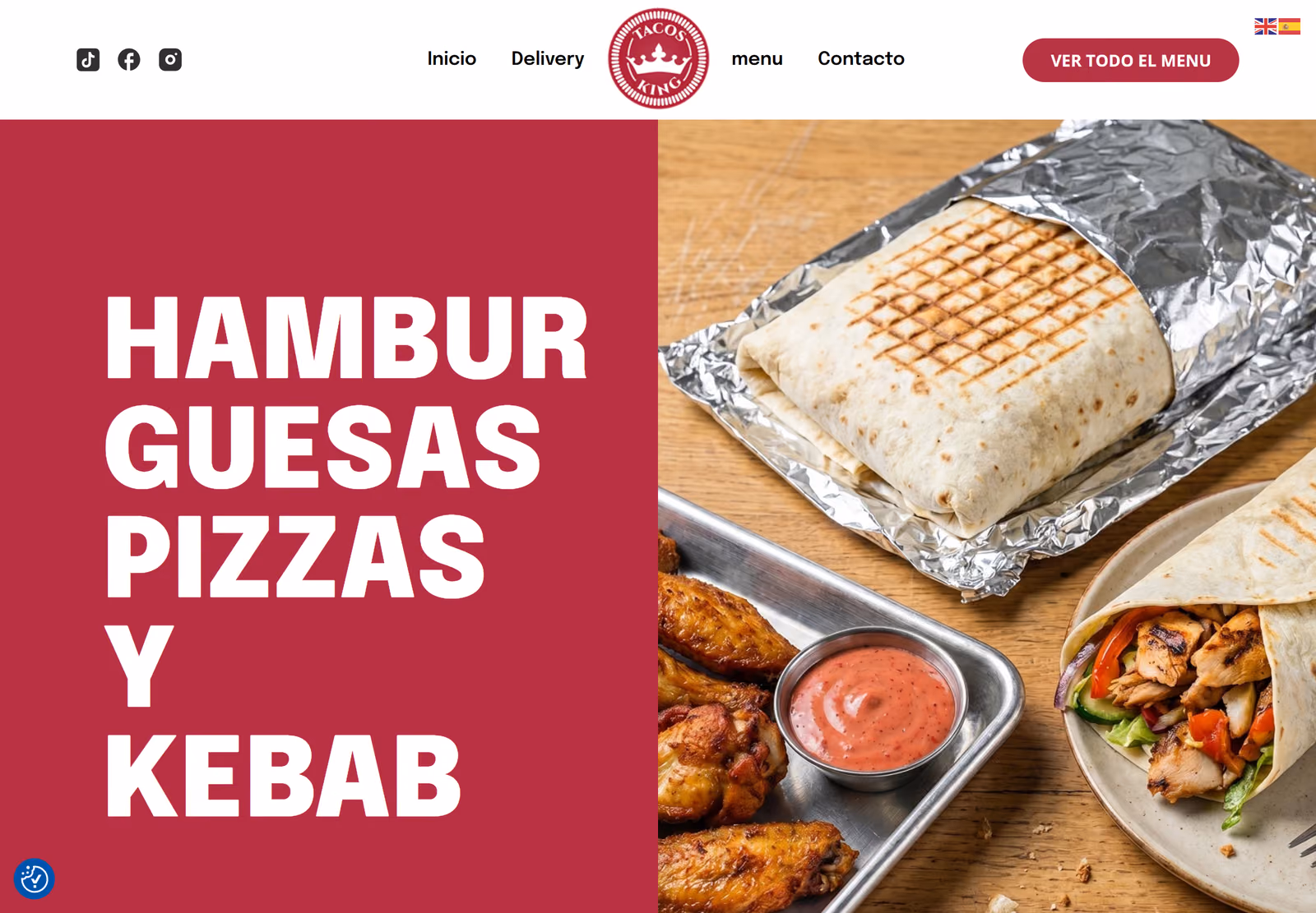 Web de Tacos Kings, restauració