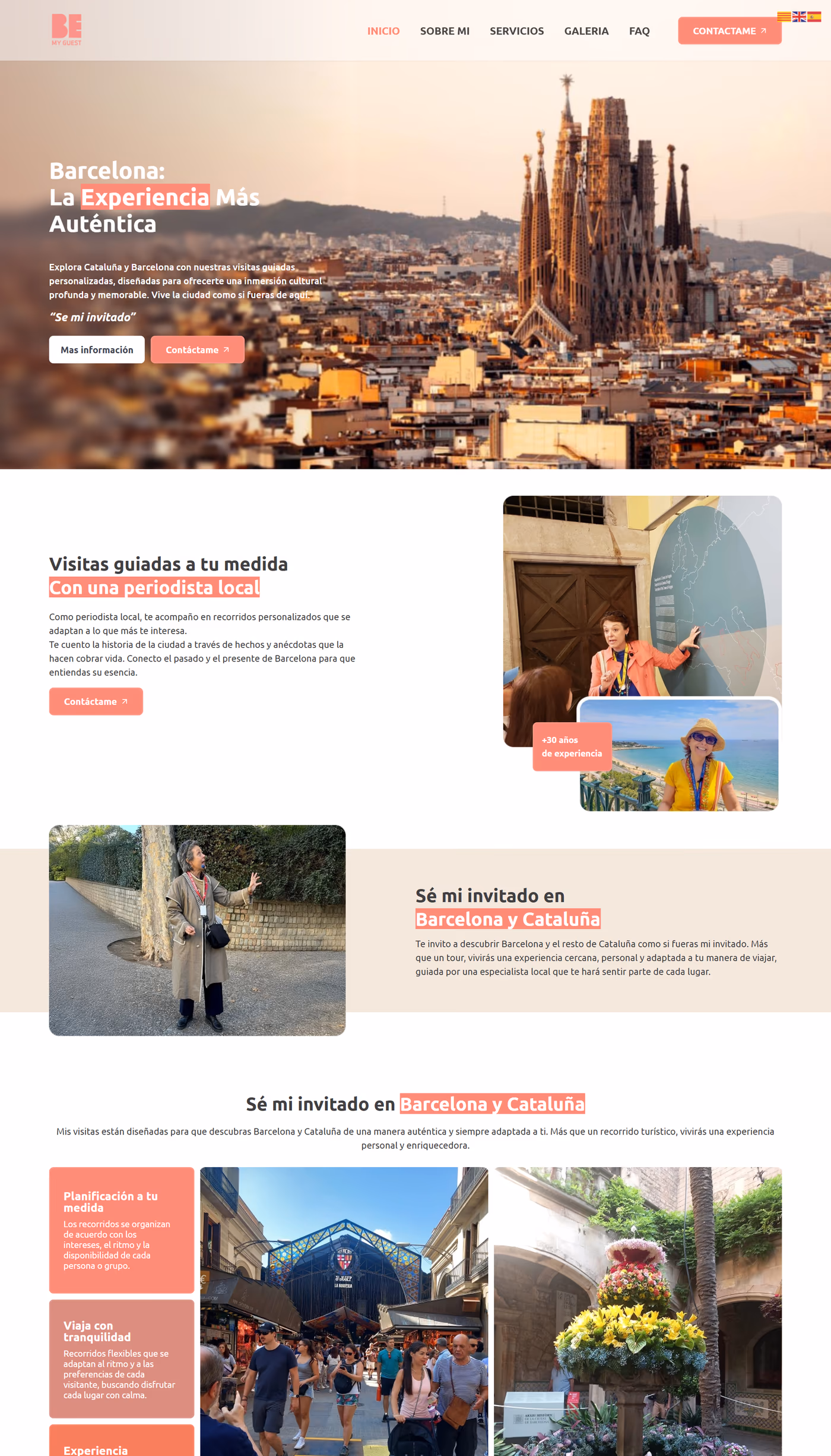 Web de Your Guide in Barcelona diseñada por Windsor Sites — Turismo cultural