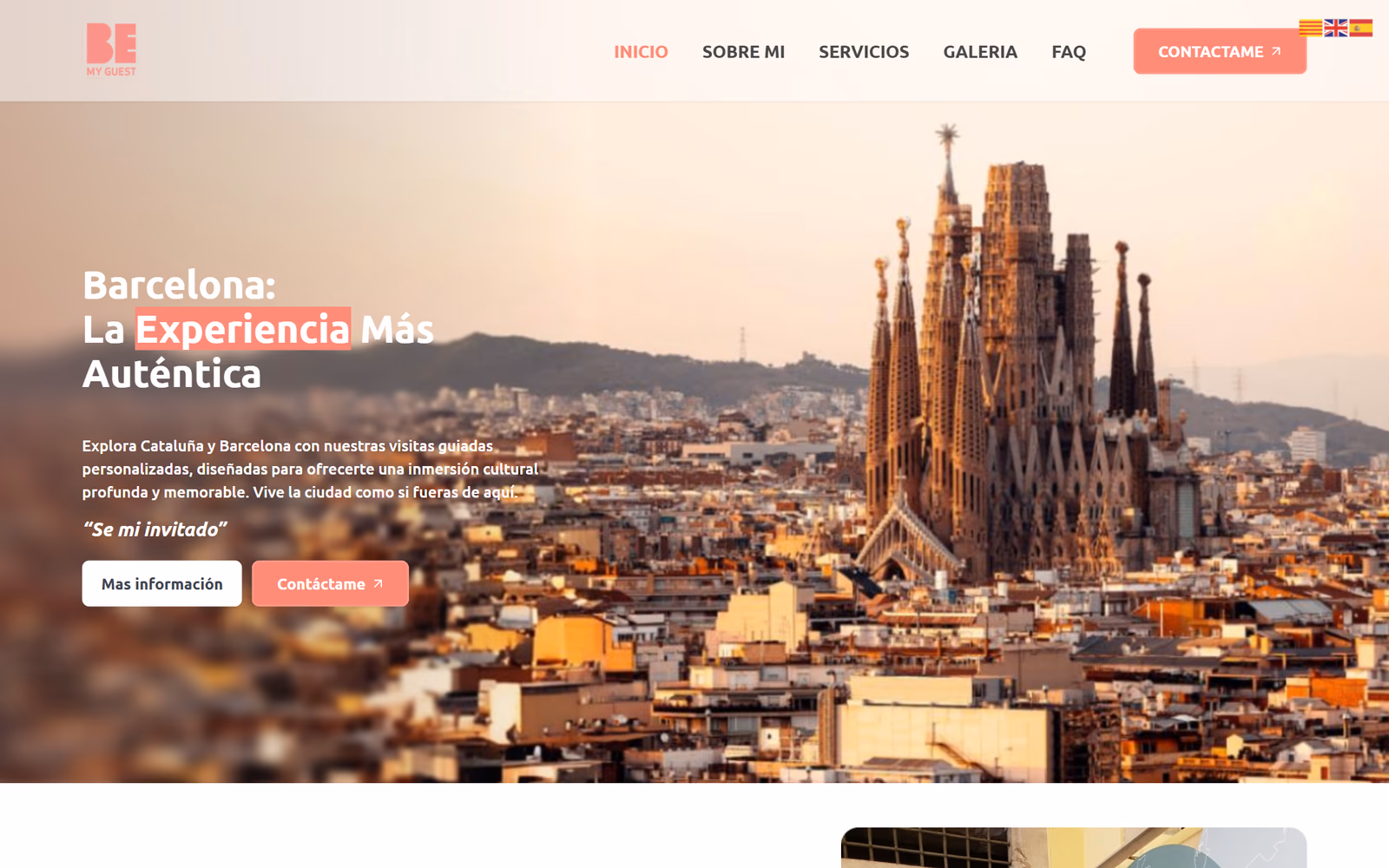 Web de Your Guide in Barcelona diseñada por Windsor Sites — Turismo cultural